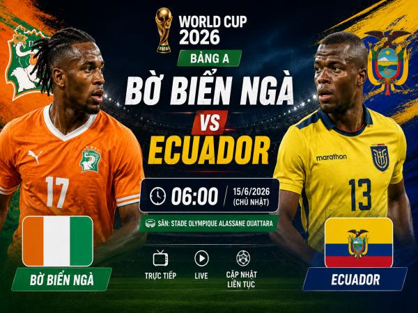 Số liệu về đội hình dự kiến Bờ Biển Ngà gặp Ecuador hôm nay