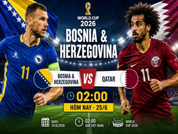 Số liệu về đội hình dự kiến Bosnia và Herzegovina gặp Qatar hôm nay