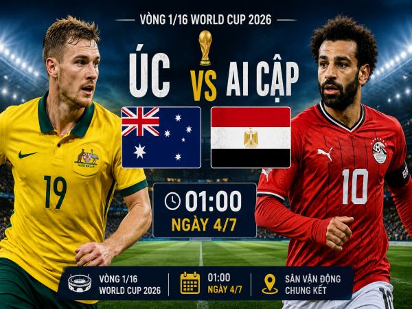 Thống kê về đối đầu Úc đấu với Ai Cập ngày 4/7 chi tiết